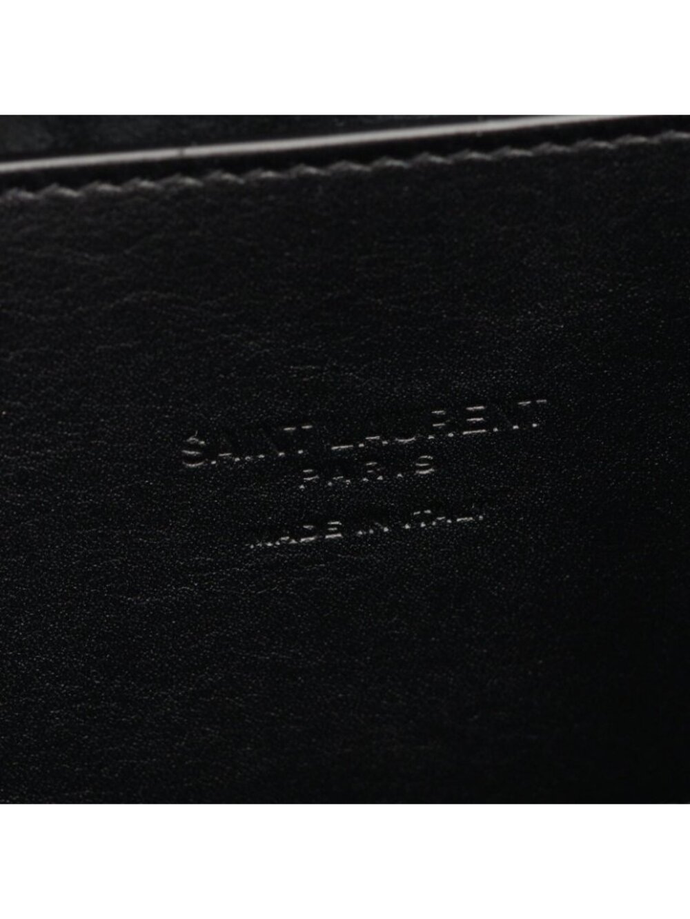 Saint Laurent Paris Clutch Baguette Pouch Metallic Black Patent Leather - Picture 4 of 9